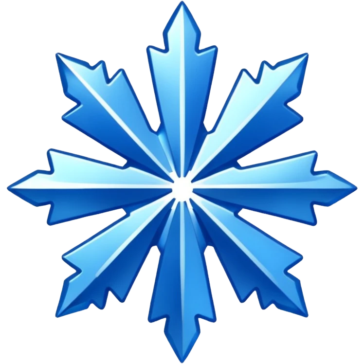 Flake blue emoji