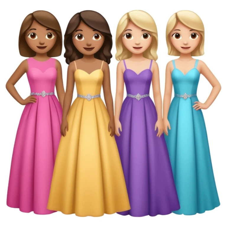 girls in a prom emoji