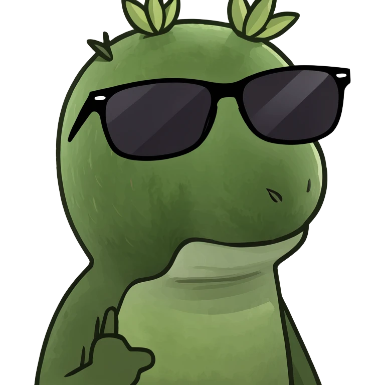 Green cactus with sun glasses emoji