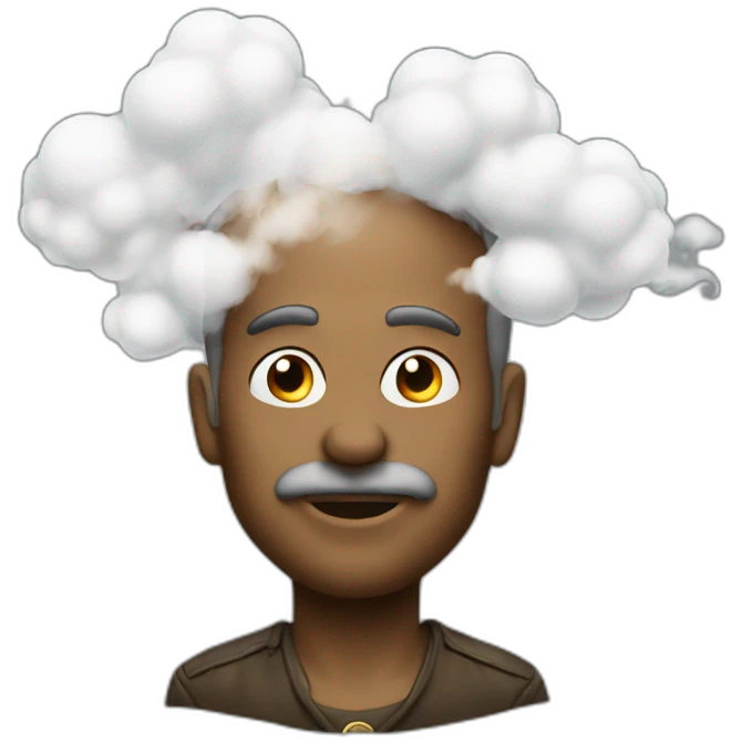 Puff smoke man luxury emoji