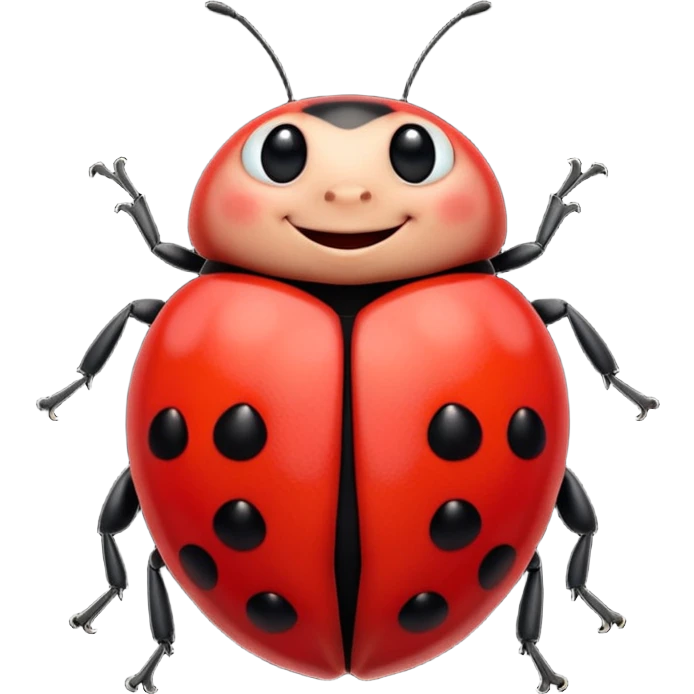 smiling ladybug emoji