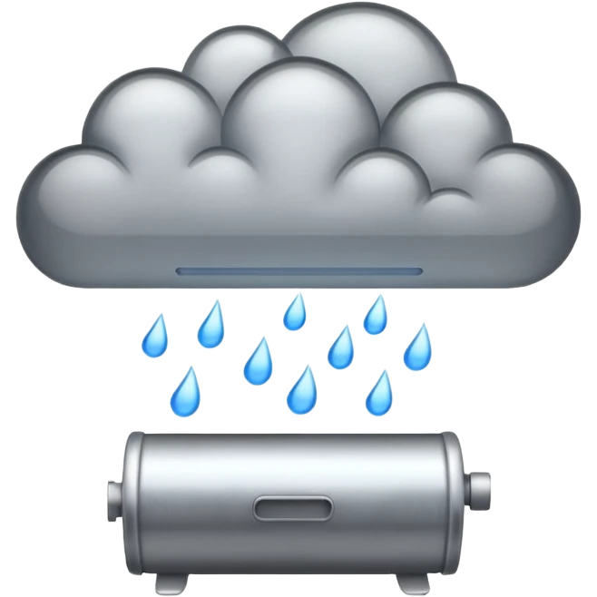 rain creating  machine  with smoke coming out  emoji