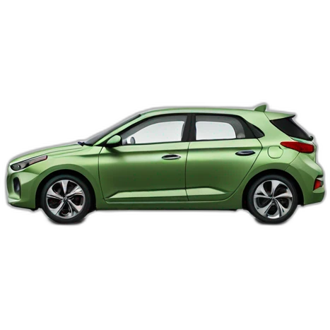 Voiture modèle i20 hyundai vert gris emoji