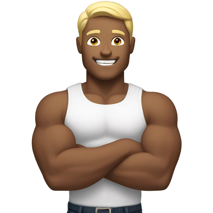 white culturist showing hand behind head smiling emoji