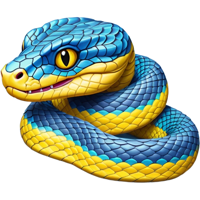 Blue cartoon pit vipef emoji