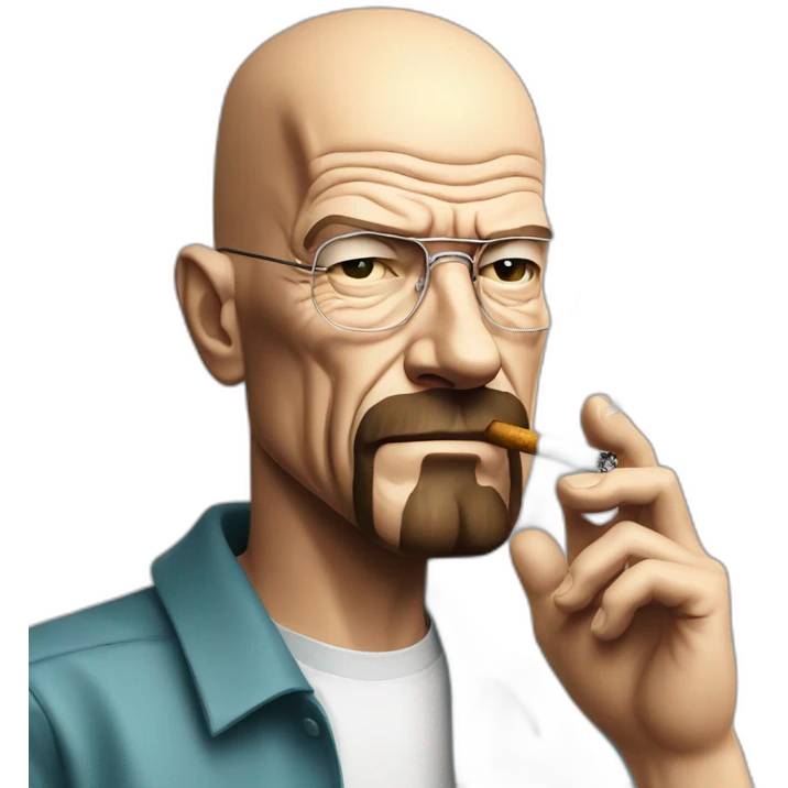 Walter white smoking a cigarette emoji
