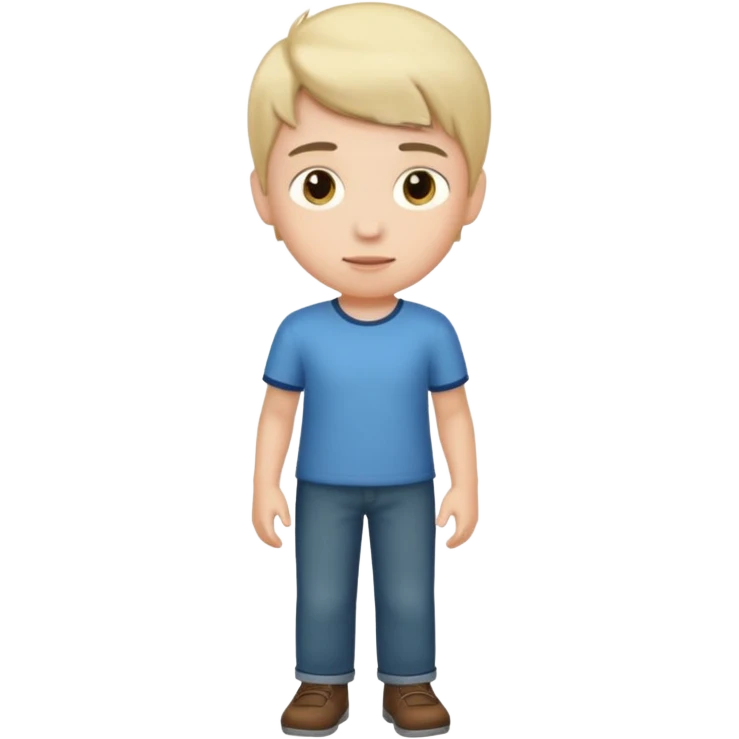 Make a naked boy standing emoji