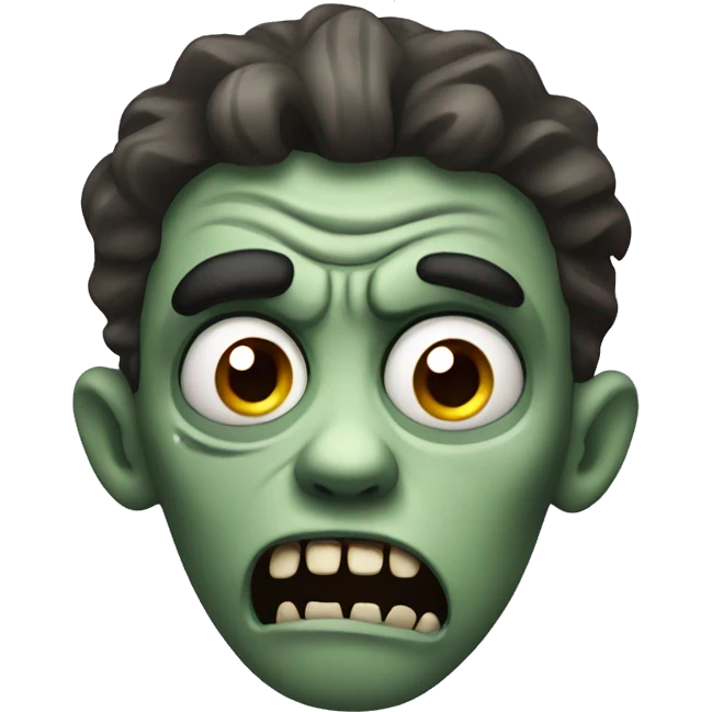 scared zombie emoji