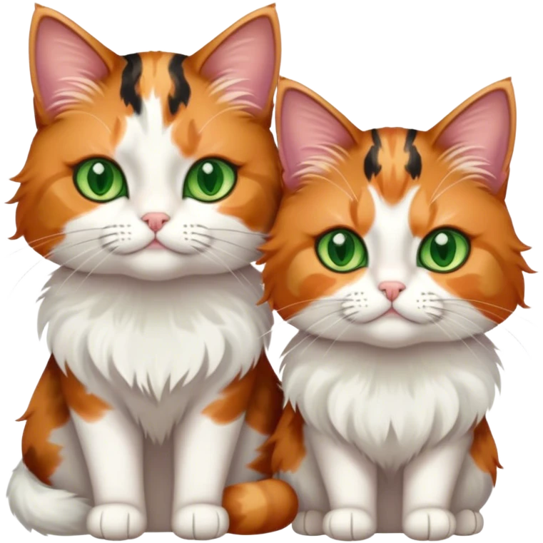 Cat with her sister  emoji