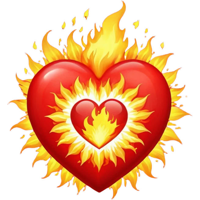 Heart, color, fire, explosion  emoji