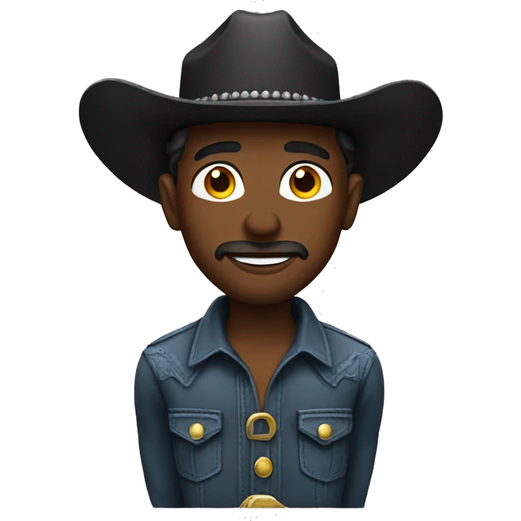 black cowboy emoji