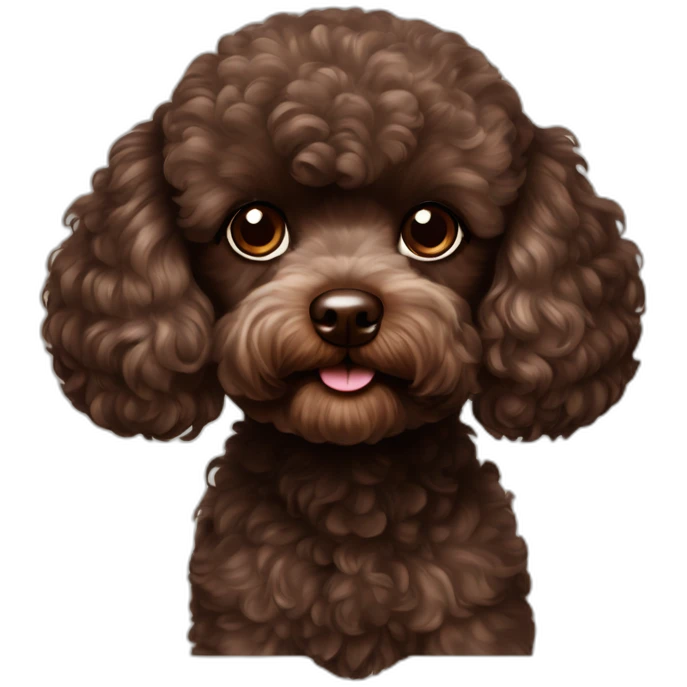 Dark brown toy poodle reputation era emoji