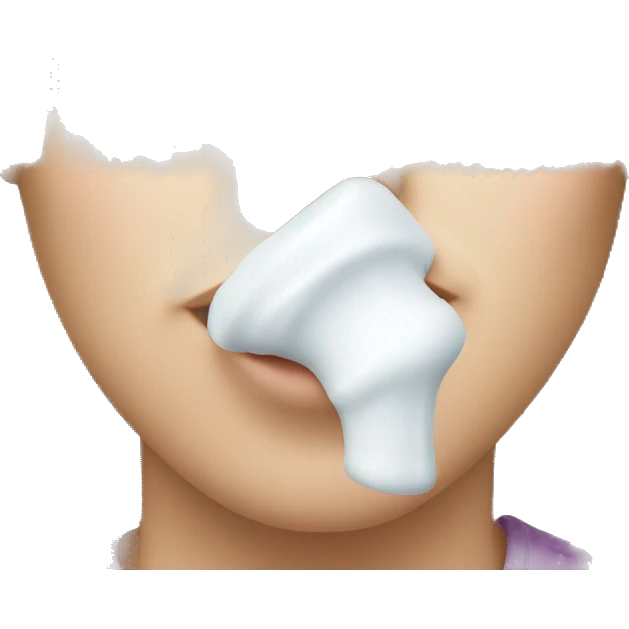 Nose sniffing sugar emoji