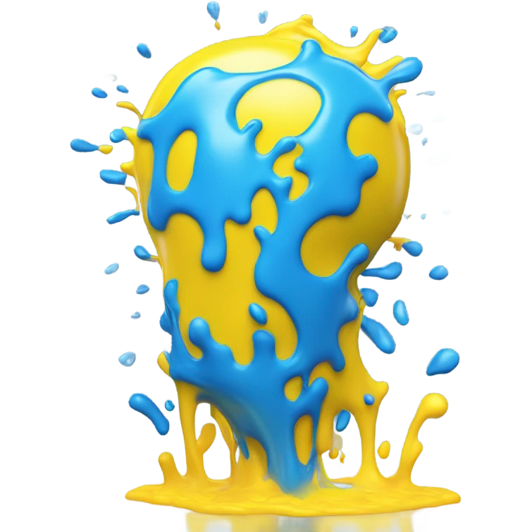 blue and yellow splash emoji