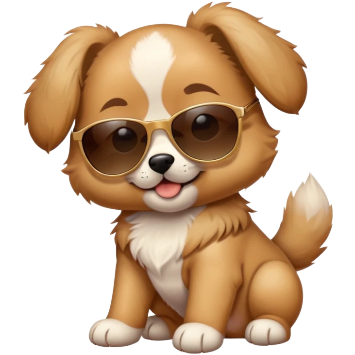 puppy wearing sunglasses emoji