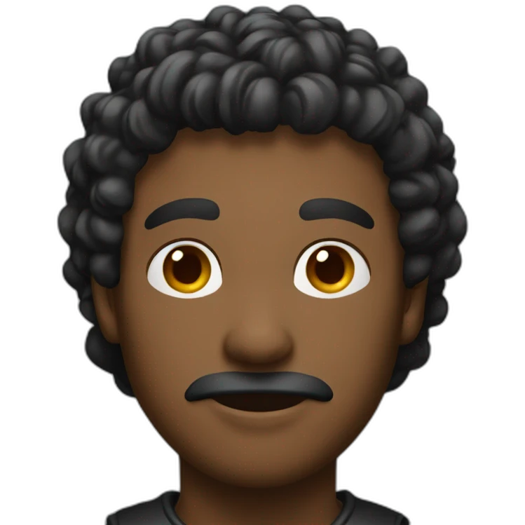 Homme noir typer emoji