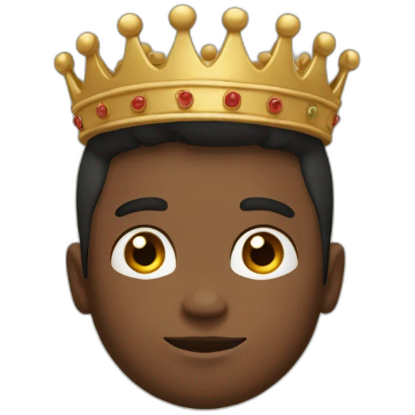 Garçon avec une couronne emoji
