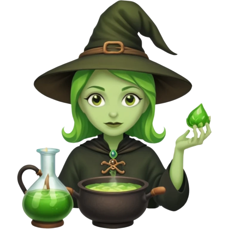 green witch cooking potion emoji