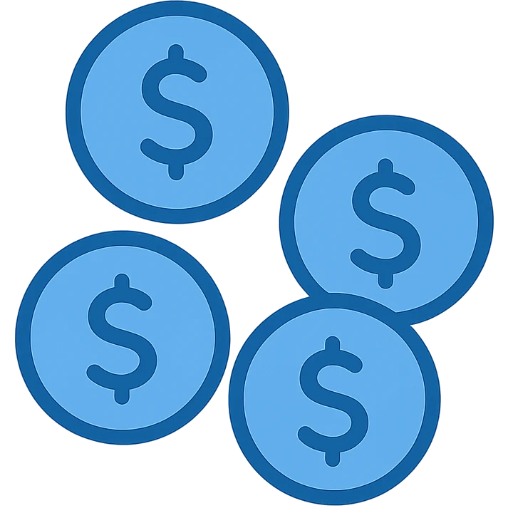 blue coins  emoji