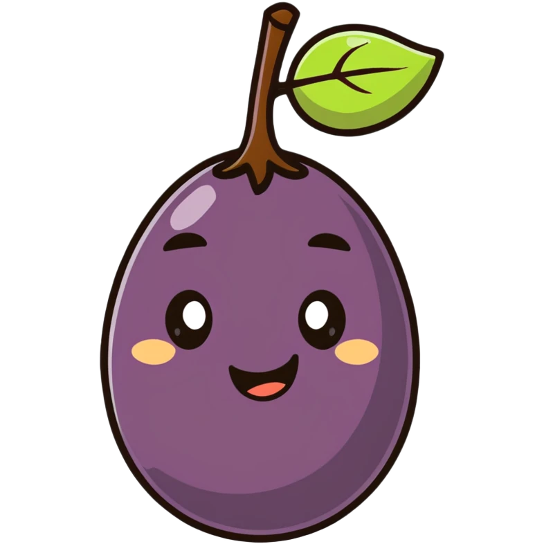 cute smiling raisin character emoji
