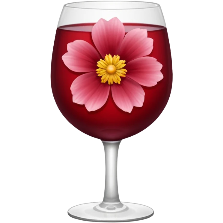 Wine cup flower emoji