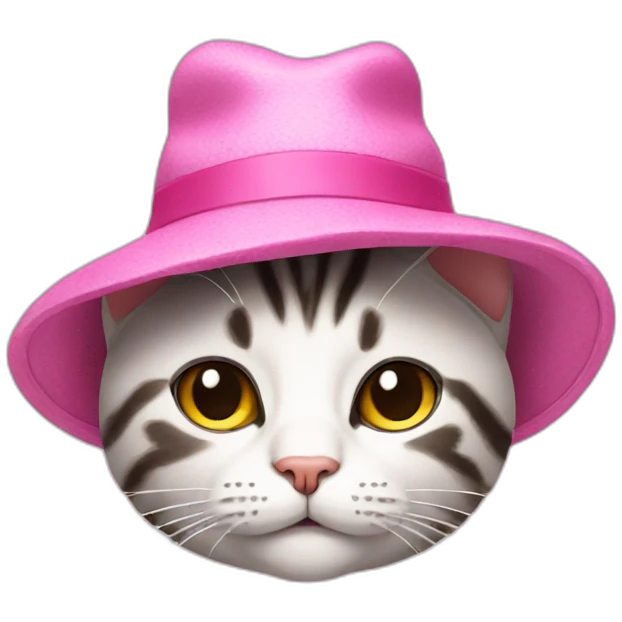 cat in a pink hat emoji