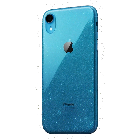 Glitter blue iPhone XR emoji