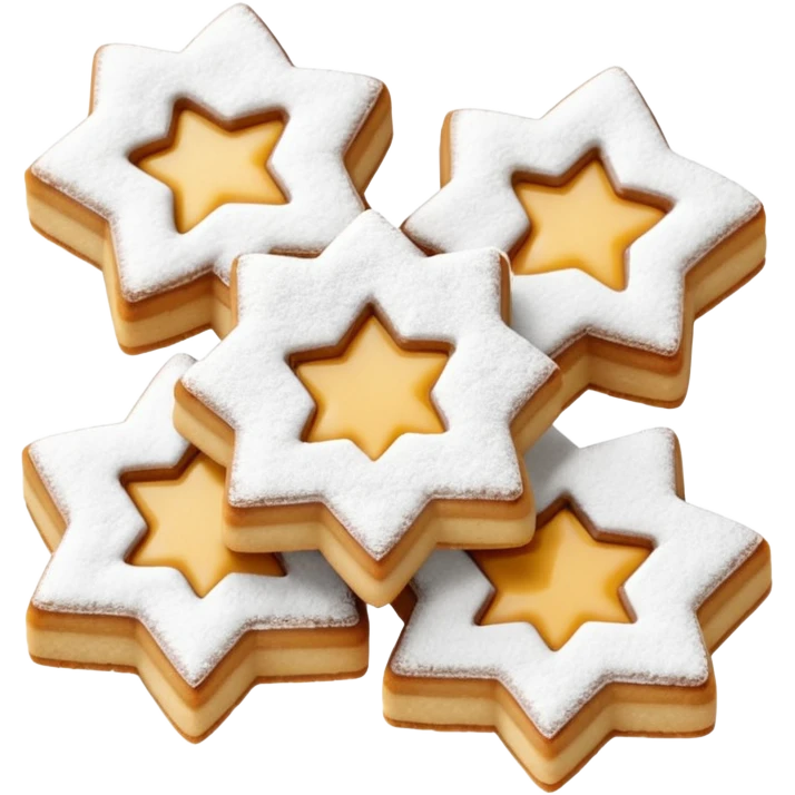 Linzer cookies with a star in the center emoji