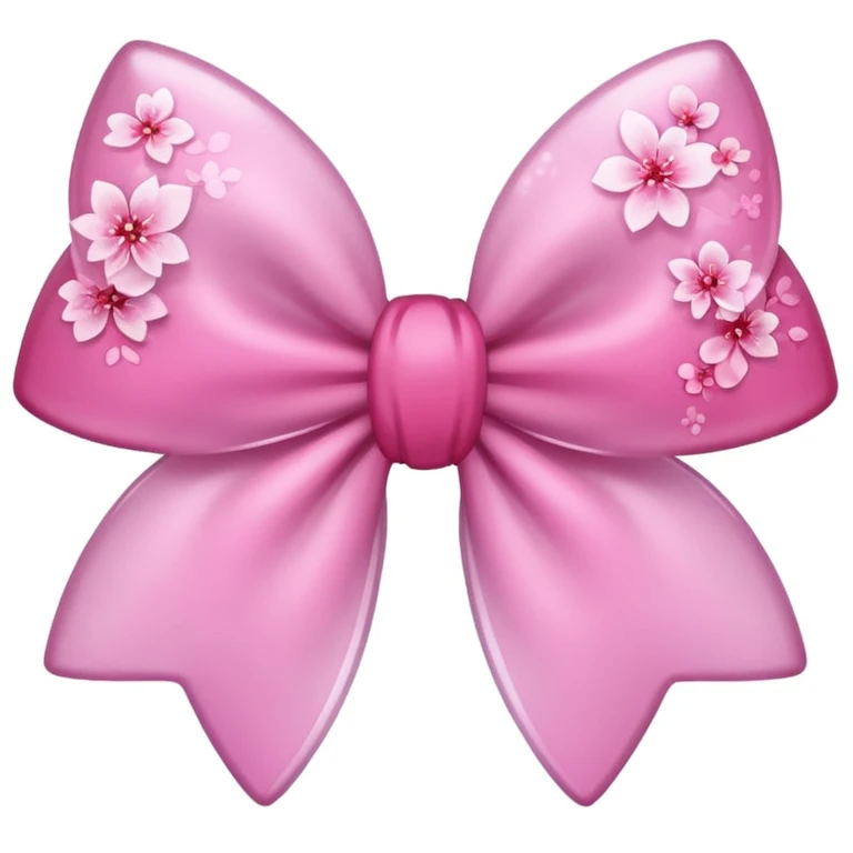 sakura bow with frosted glass effect emoji