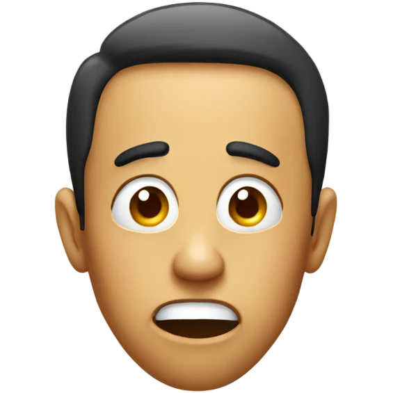 Surprised face emoji