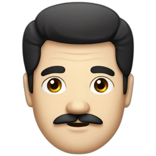 German dictator with black hair and square mustache emoji