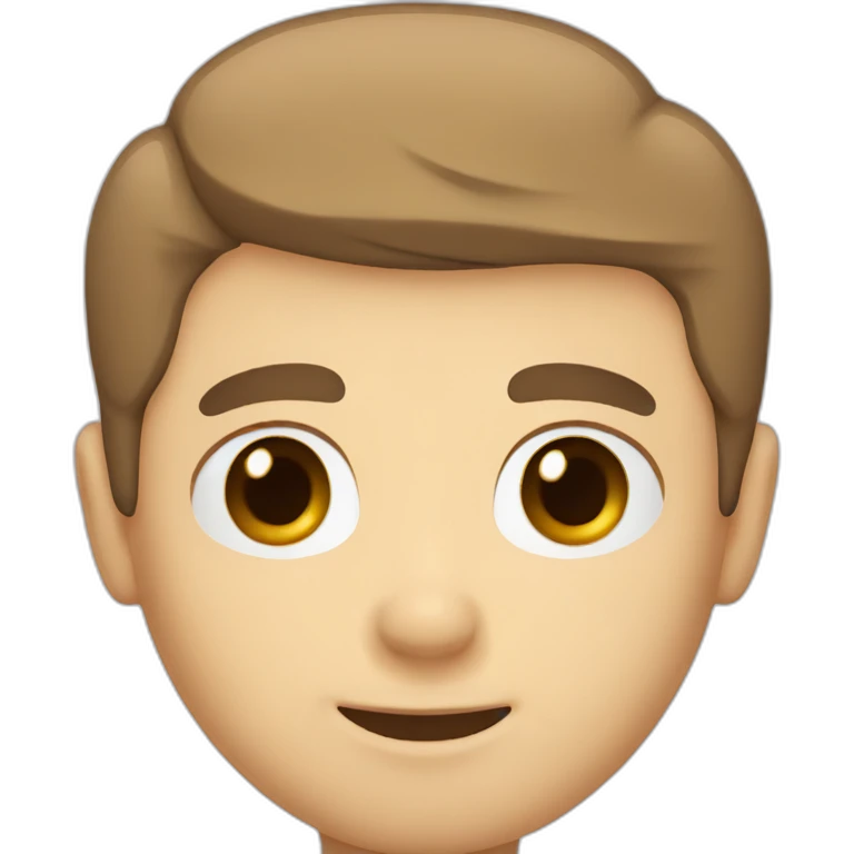 Short hair, balding, short beard, white skin, brown hair emoji