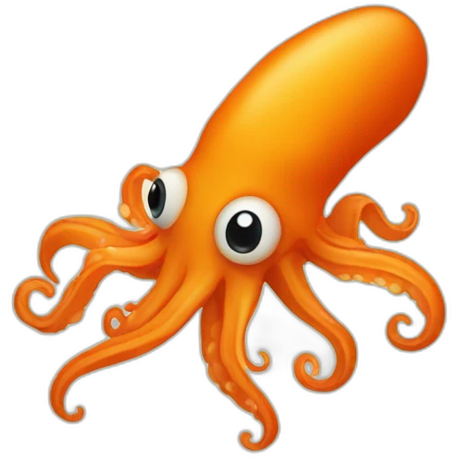 Little orange Squid emoji