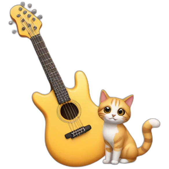 Kat met gitaar emoji