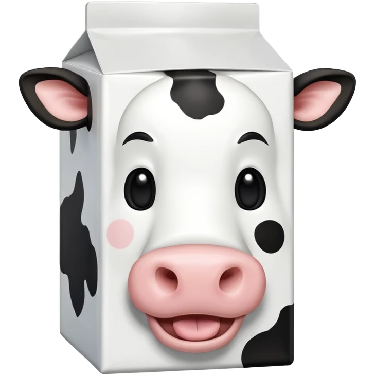 milk box with a cow on it emoji