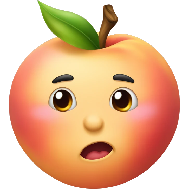 A peach with cheeks emoji