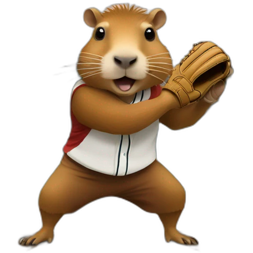 capybara playing baseball emoji