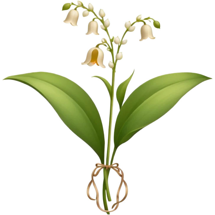 Beige Lily of the valley flower emoji