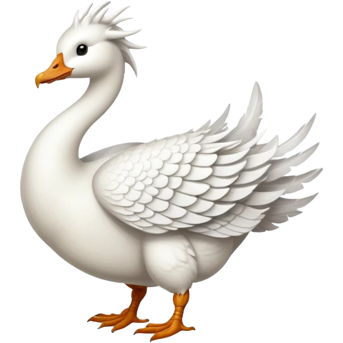 White Dragon goose  emoji