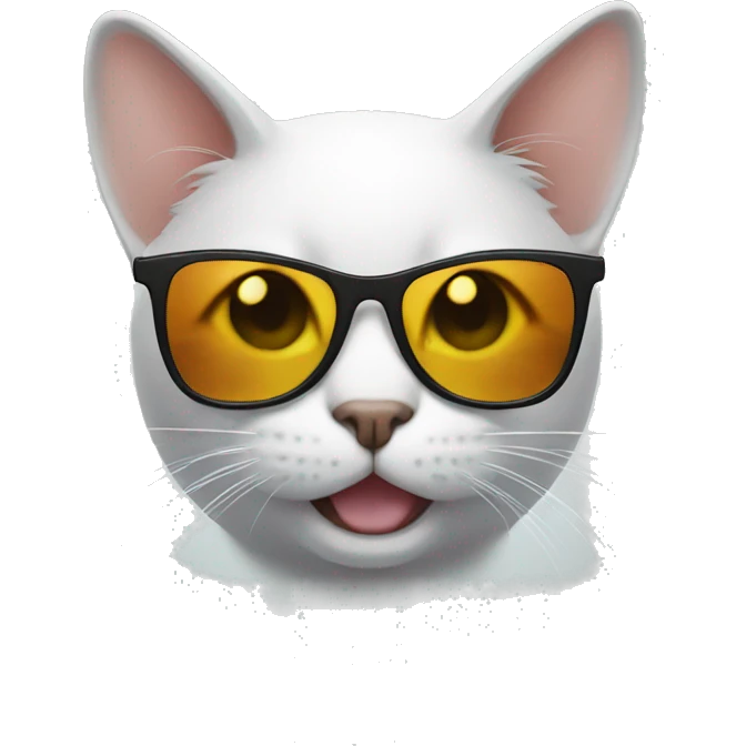 Cat with sunglasses emoji