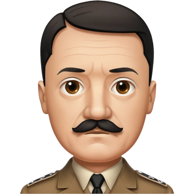 Je veux un emoji représentant adolf Hitler portant une moustache noir et carré emoji