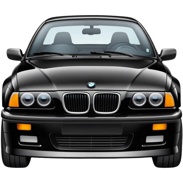 BMW E36 car with a mustache emoji