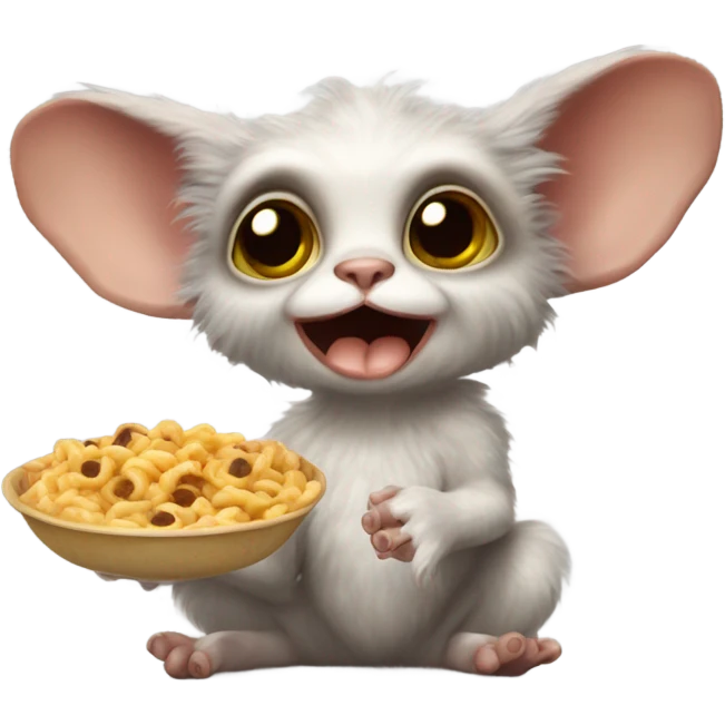 Gizmo eating  emoji