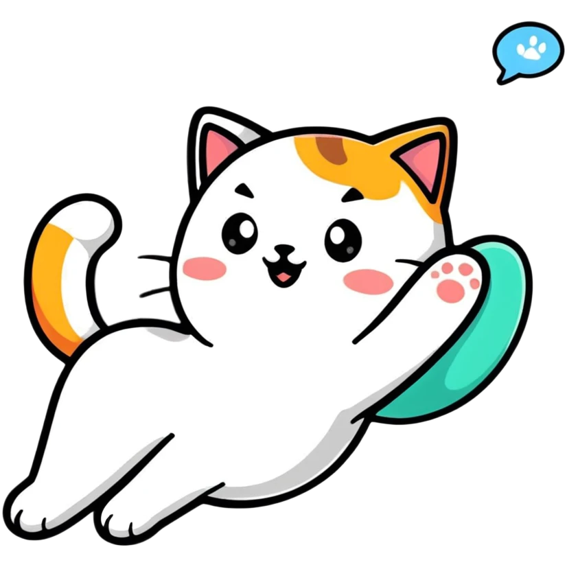 flying cat emoji