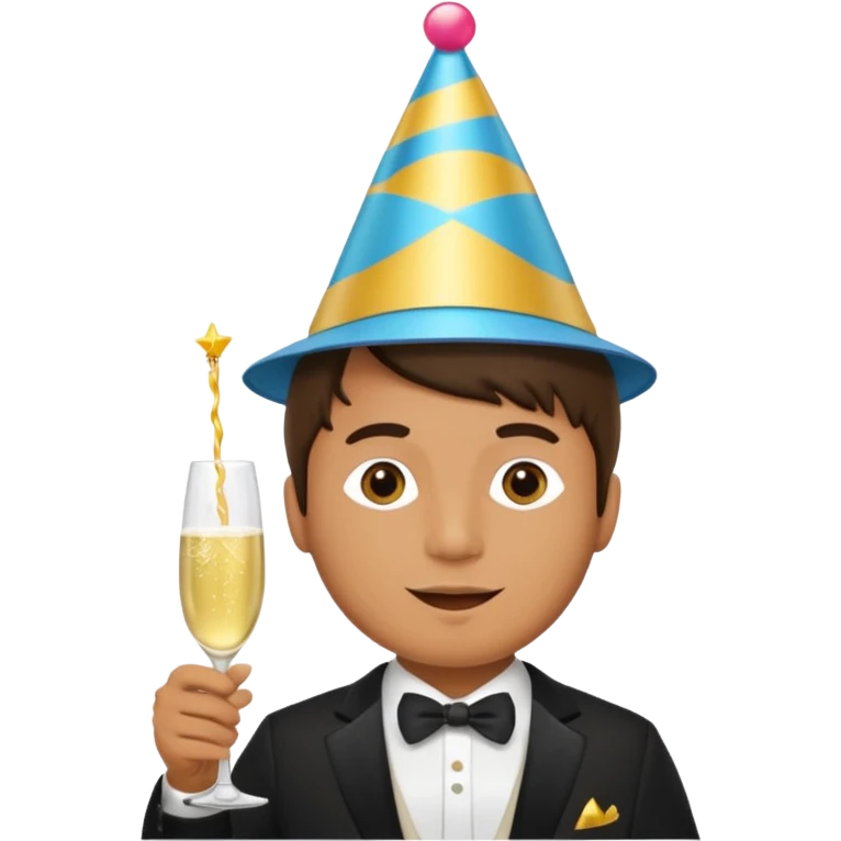 Man celebrating birthday emoji