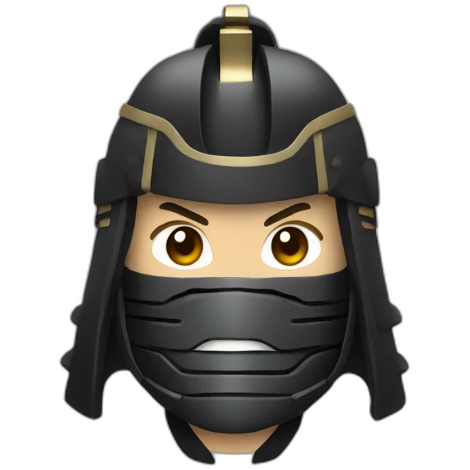 samurai with black armor emoji