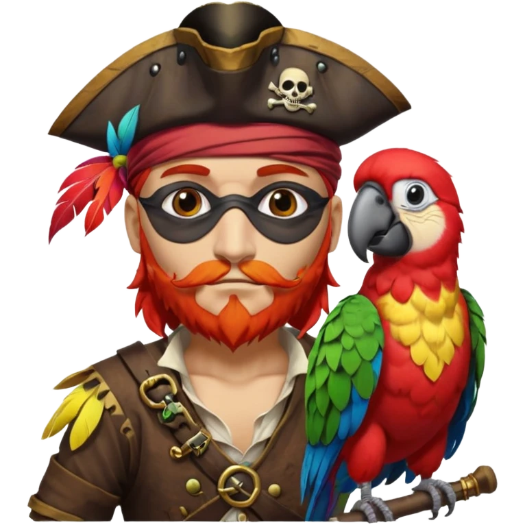pirate and parrot emoji