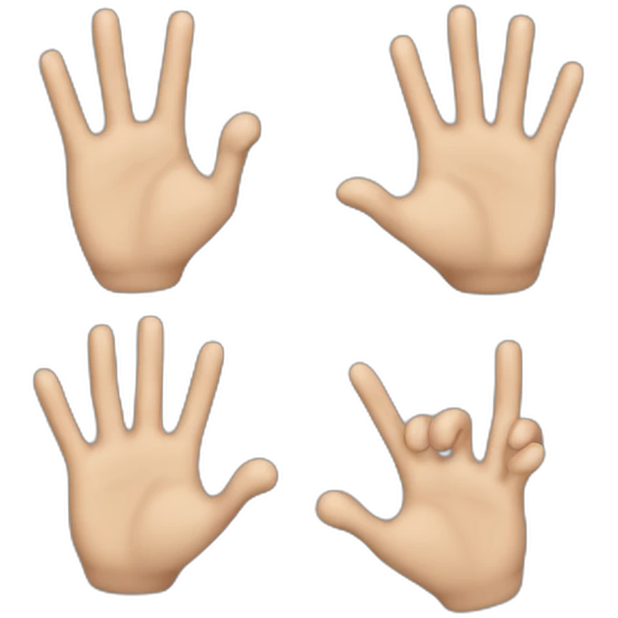 hand with too many fingers emoji