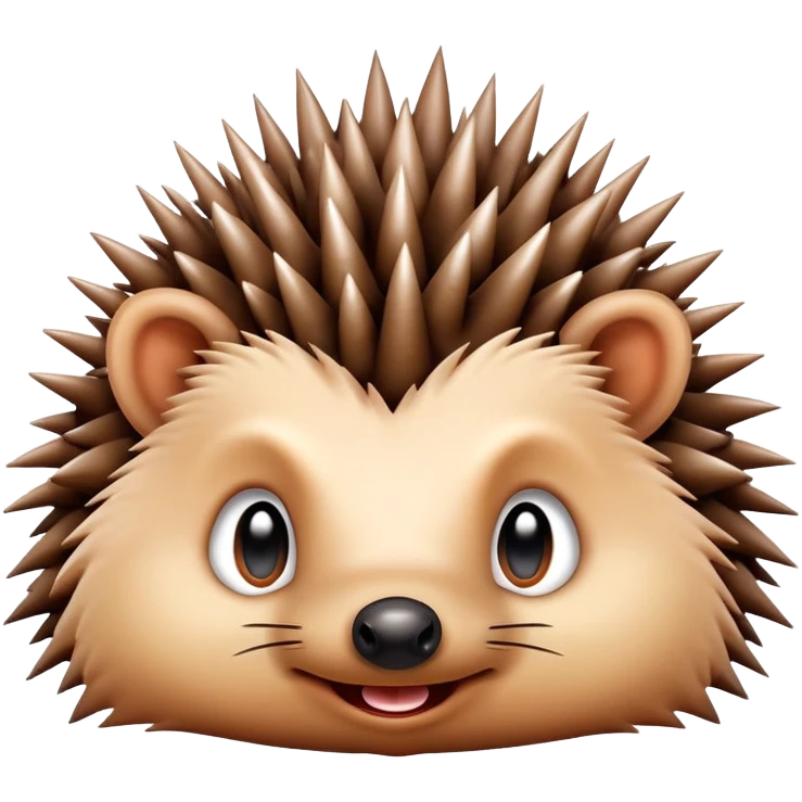 cute hedgehog grimacing with spikes slightly raised emoji