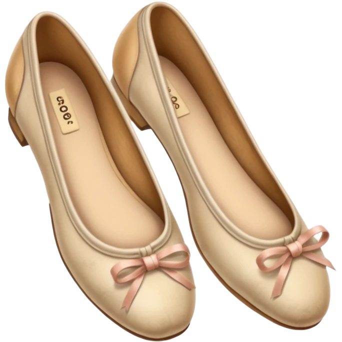 Beige realistic vintage ballerina shoes emoji